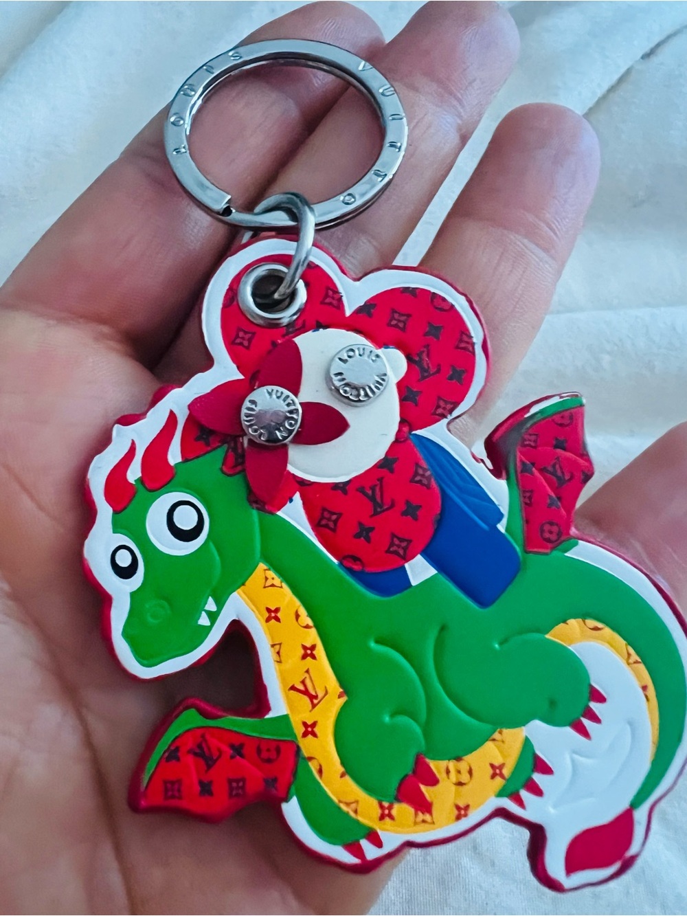 Keybag keychain Green Dragon Keychain - Red & Yellow Accent fashion unbranded